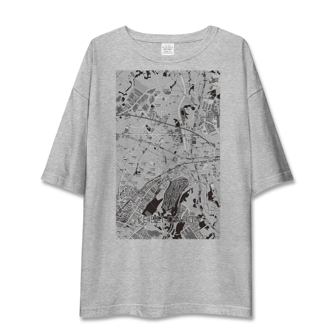 【京成大和田（千葉県）】地図柄ビッグシルエットTシャツ