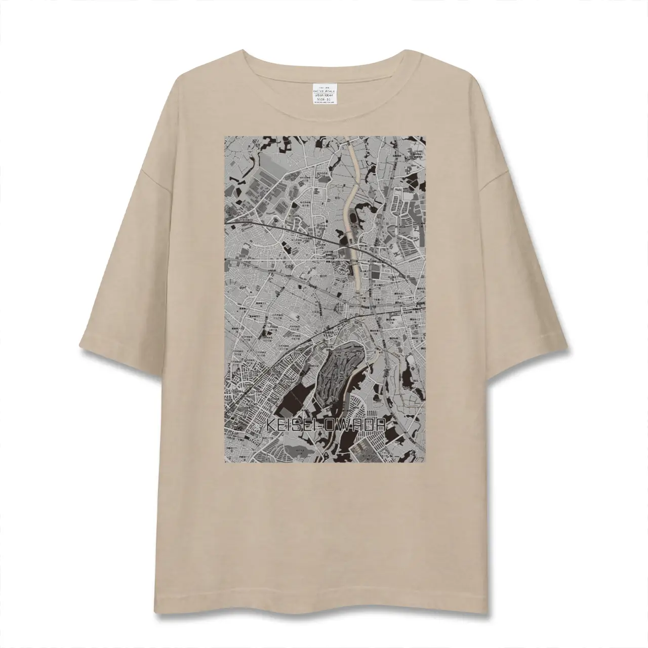 【京成大和田（千葉県）】地図柄ビッグシルエットTシャツ