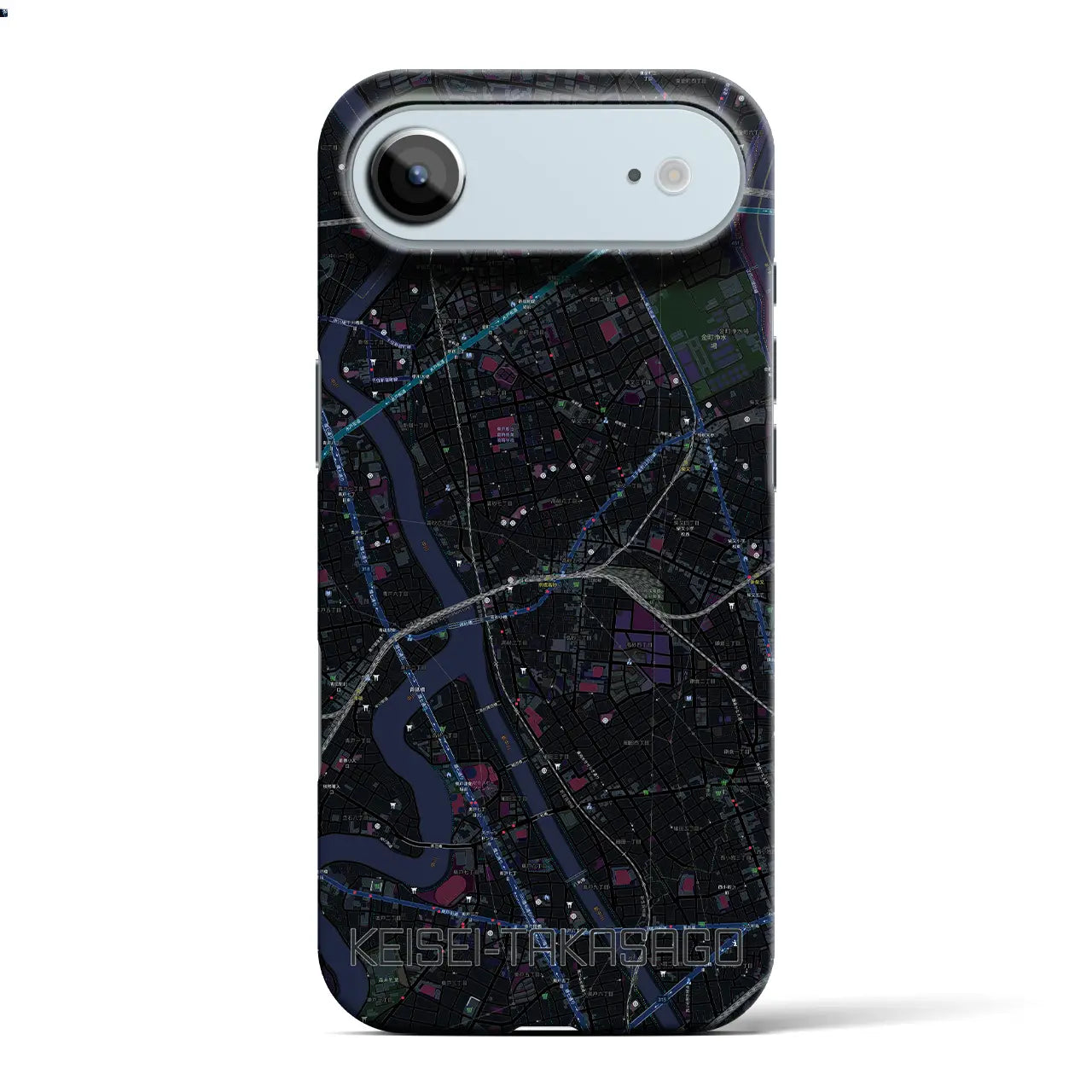 【京成高砂（東京都）】地図柄iPhoneケース（バックカバータイプ）