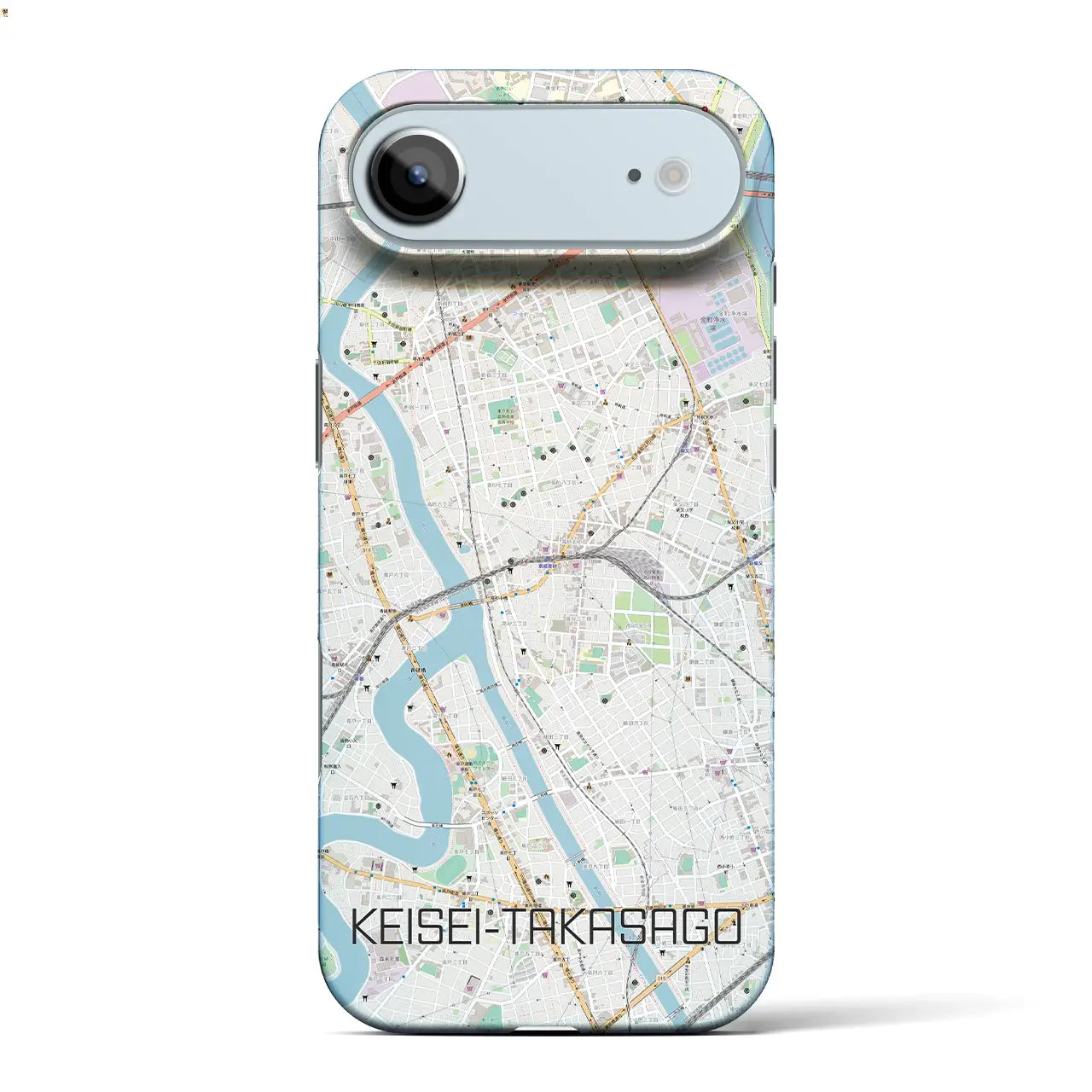 【京成高砂（東京都）】地図柄iPhoneケース（バックカバータイプ）