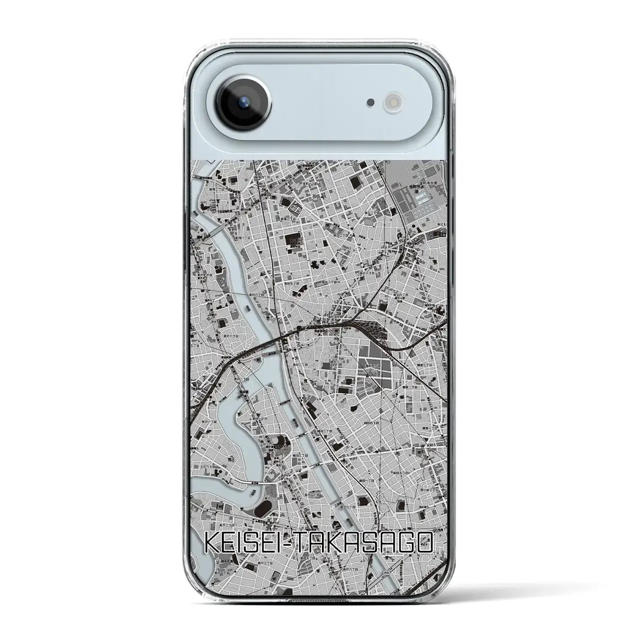 【京成高砂（東京都）】地図柄iPhoneケース（クリアタイプ）