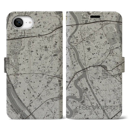 【京成高砂（東京都）】地図柄iPhoneケース（手帳タイプ）