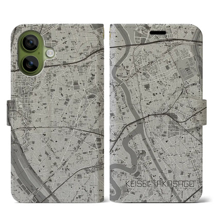 【京成高砂（東京都）】地図柄iPhoneケース（手帳タイプ）