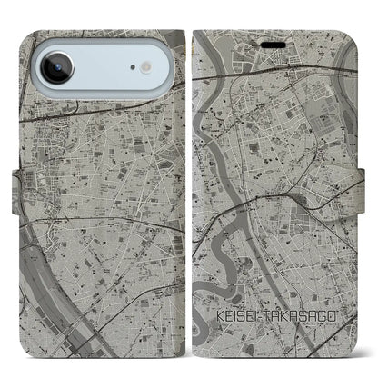 【京成高砂（東京都）】地図柄iPhoneケース（手帳タイプ）