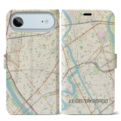 【京成高砂（東京都）】地図柄iPhoneケース（手帳タイプ）