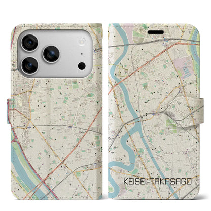 【京成高砂（東京都）】地図柄iPhoneケース（手帳タイプ）