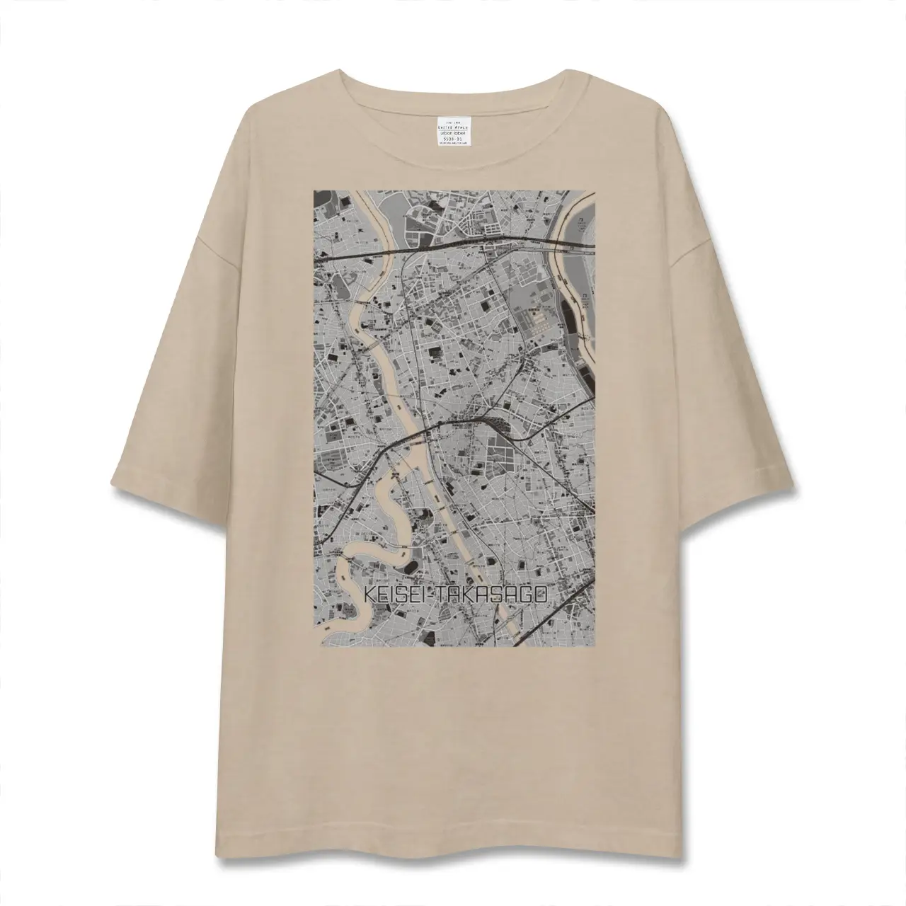 【京成高砂（東京都）】地図柄ビッグシルエットTシャツ