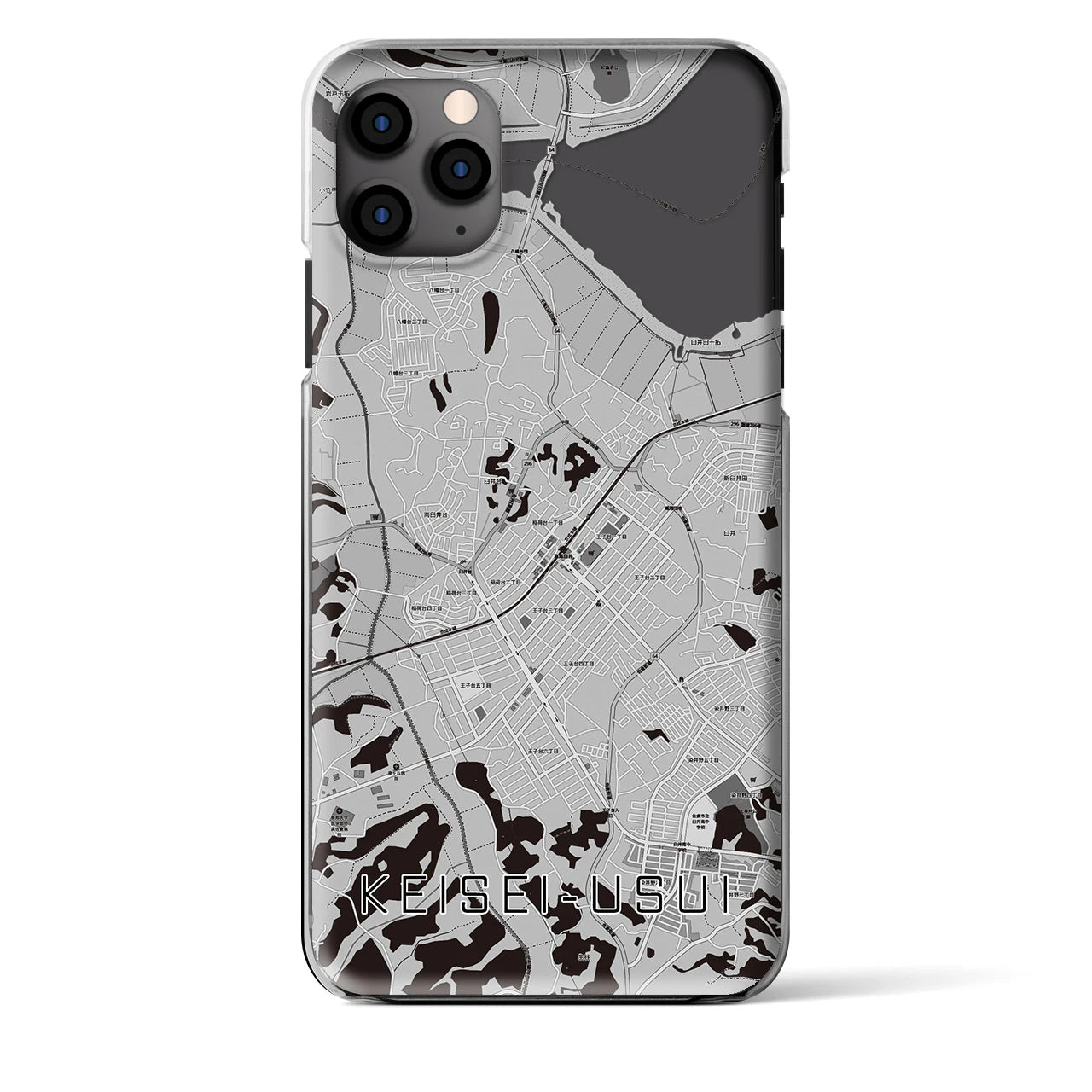 【京成臼井（千葉県）】地図柄iPhoneケース（クリアタイプ）