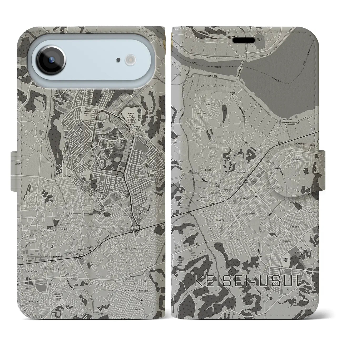 【京成臼井（千葉県）】地図柄iPhoneケース（手帳タイプ）