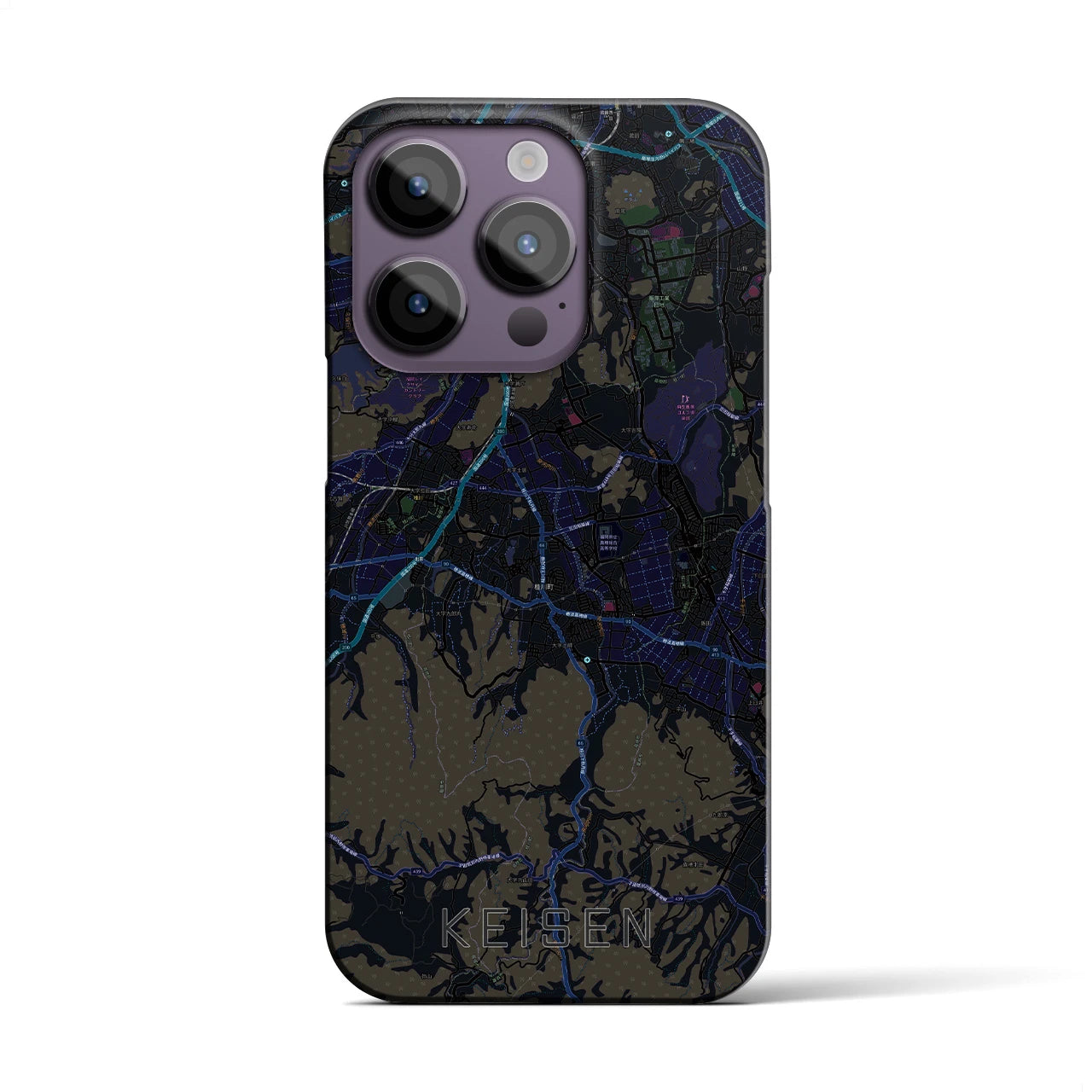 【桂川（福岡県）】地図柄iPhoneケース（バックカバータイプ）