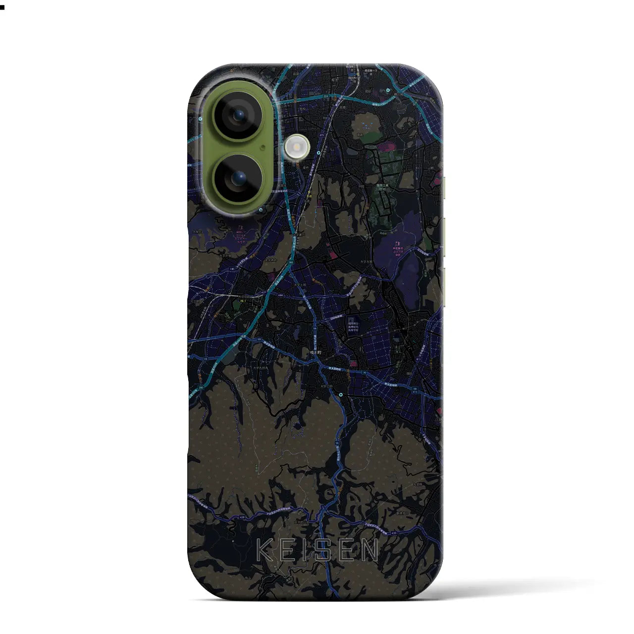 【桂川（福岡県）】地図柄iPhoneケース（バックカバータイプ）