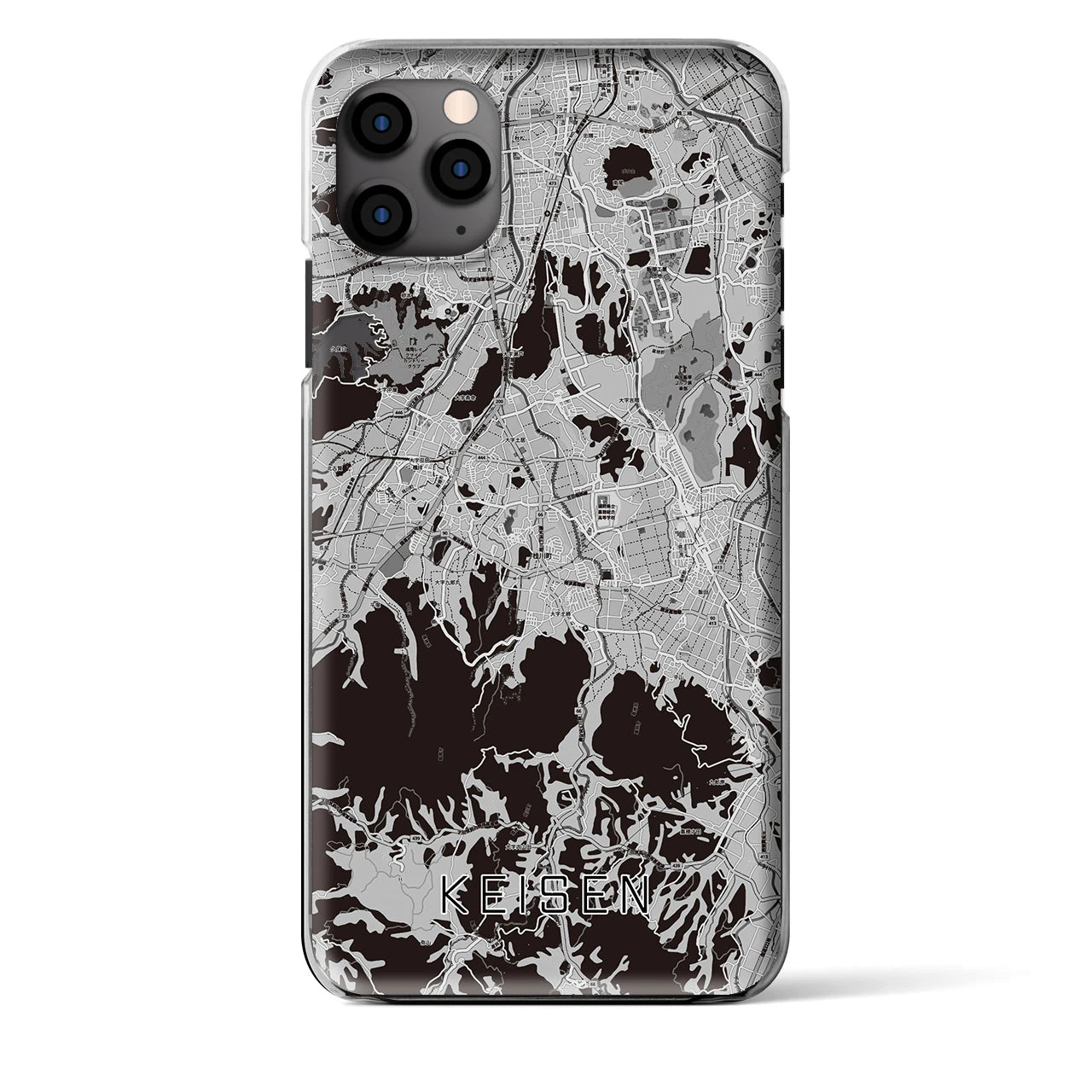 【桂川（福岡県）】地図柄iPhoneケース（クリアタイプ）