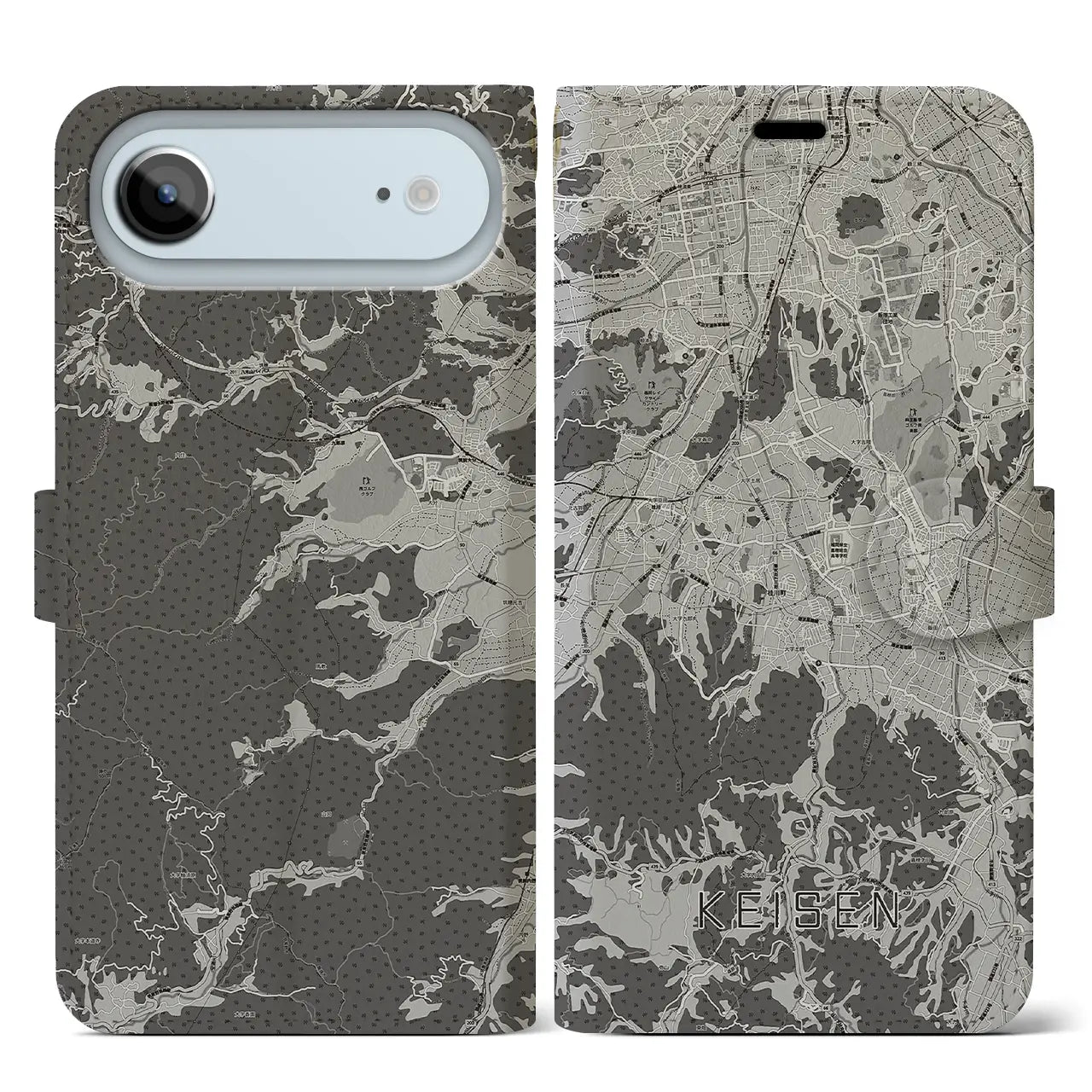 【桂川（福岡県）】地図柄iPhoneケース（手帳タイプ）