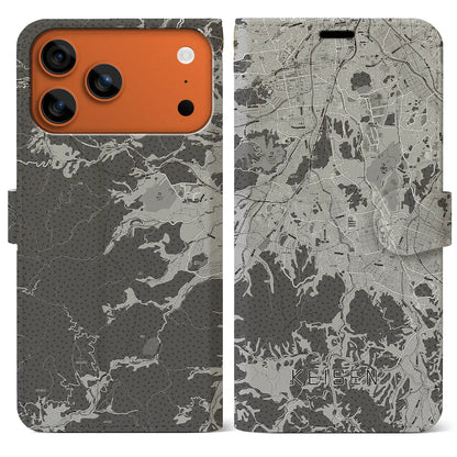 【桂川（福岡県）】地図柄iPhoneケース（手帳タイプ）