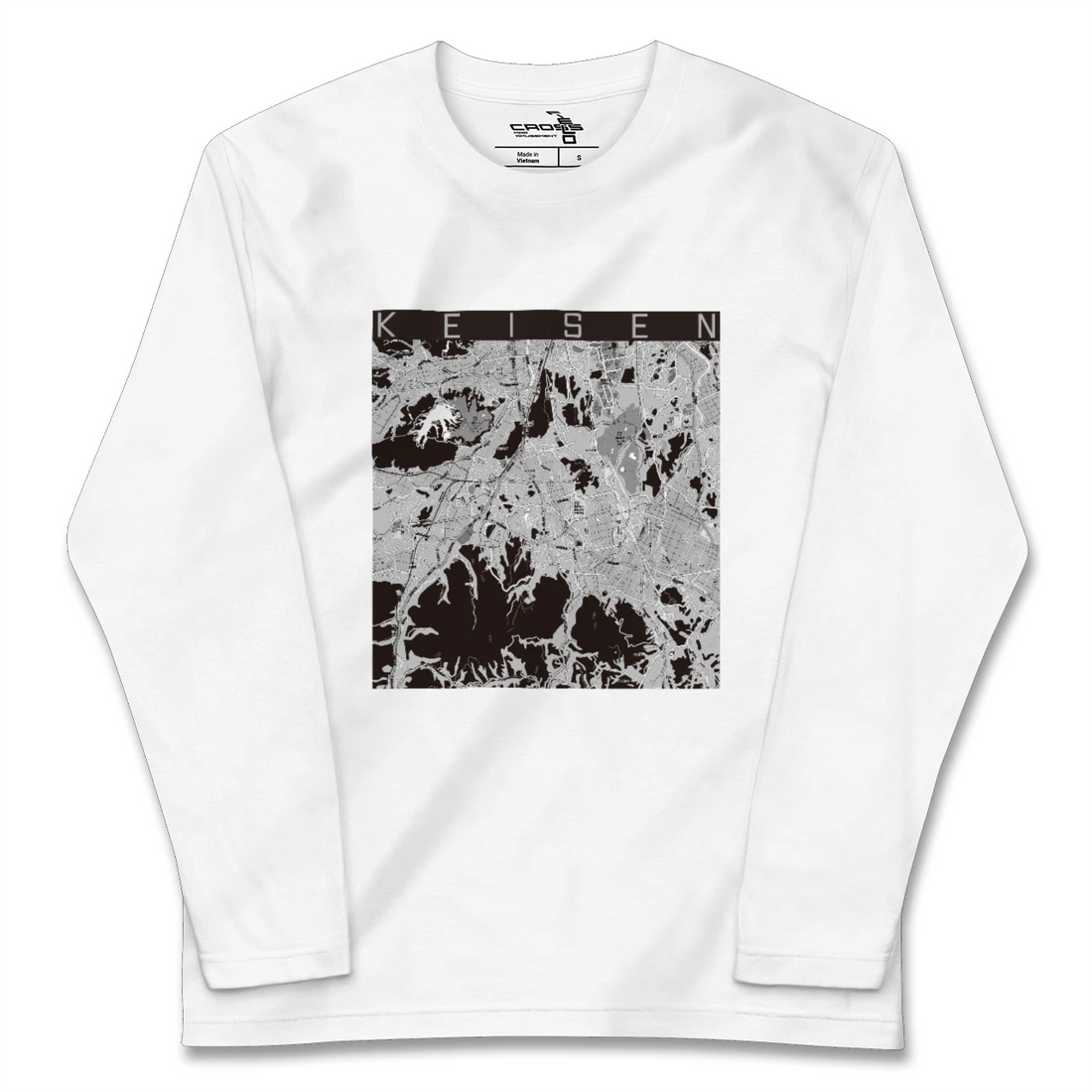 【桂川（福岡県）】地図柄ロングスリーブTシャツ