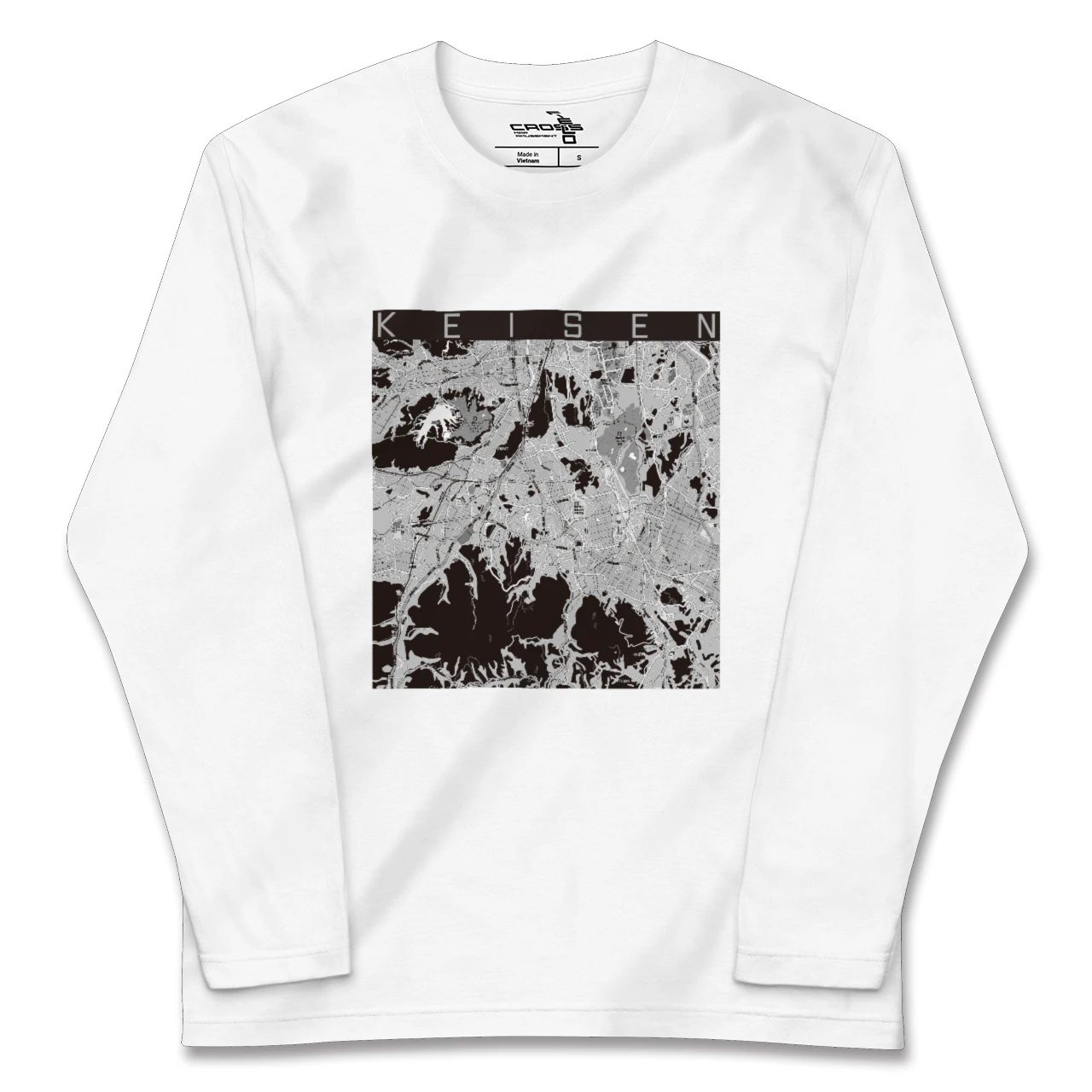 【桂川（福岡県）】地図柄ロングスリーブTシャツ