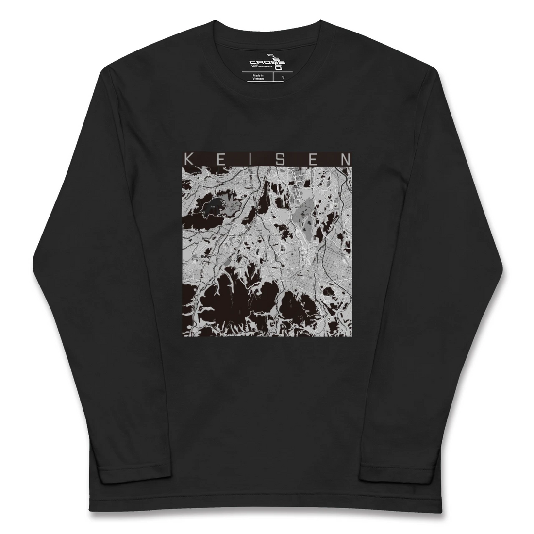 【桂川（福岡県）】地図柄ロングスリーブTシャツ