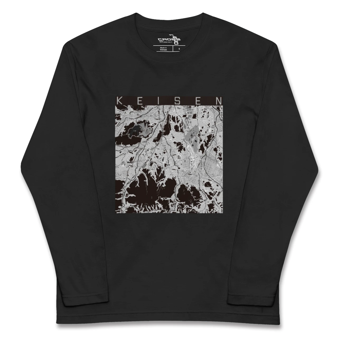 【桂川（福岡県）】地図柄ロングスリーブTシャツ