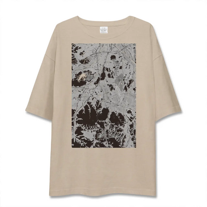 【桂川（福岡県）】地図柄ビッグシルエットTシャツ
