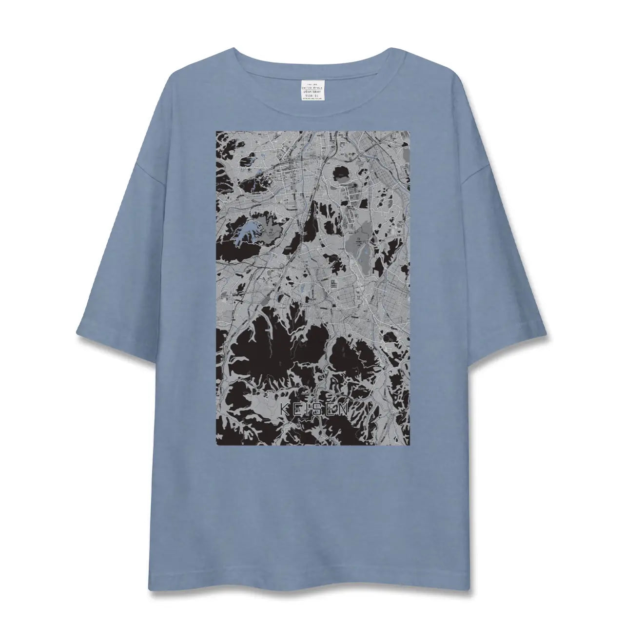 【桂川（福岡県）】地図柄ビッグシルエットTシャツ