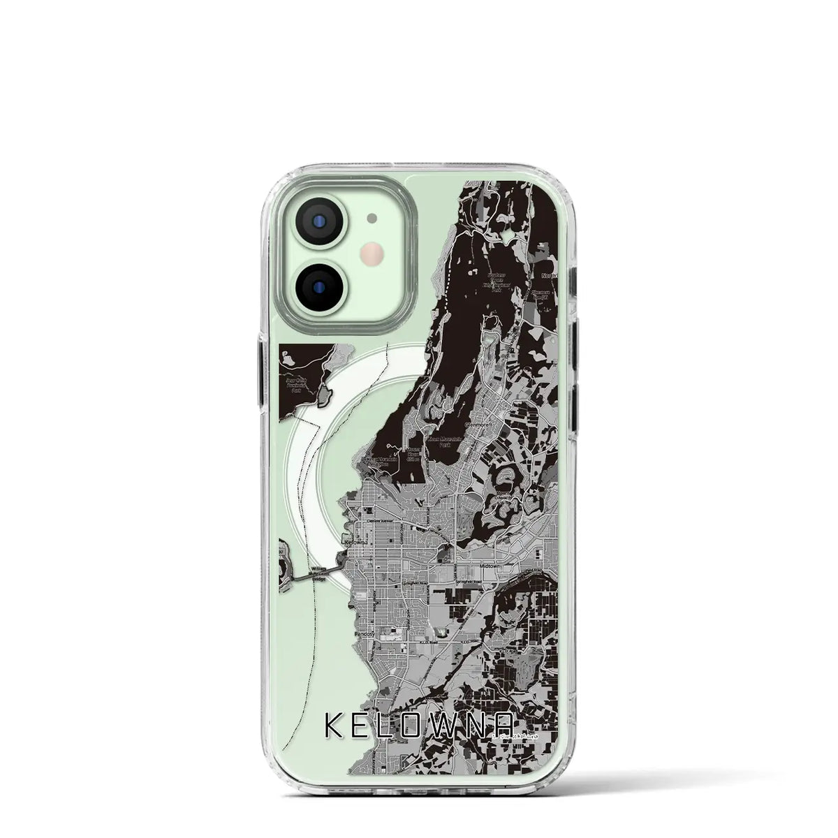 【ケロウナ（カナダ）】地図柄iPhoneケース（MagSafeタイプ）