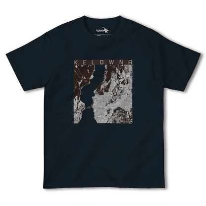 【ケロウナ（カナダ）】地図柄ヘビーウェイトTシャツ