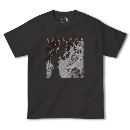 【ケロウナ（カナダ）】地図柄ヘビーウェイトTシャツ