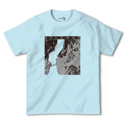 【ケロウナ（カナダ）】地図柄ヘビーウェイトTシャツ