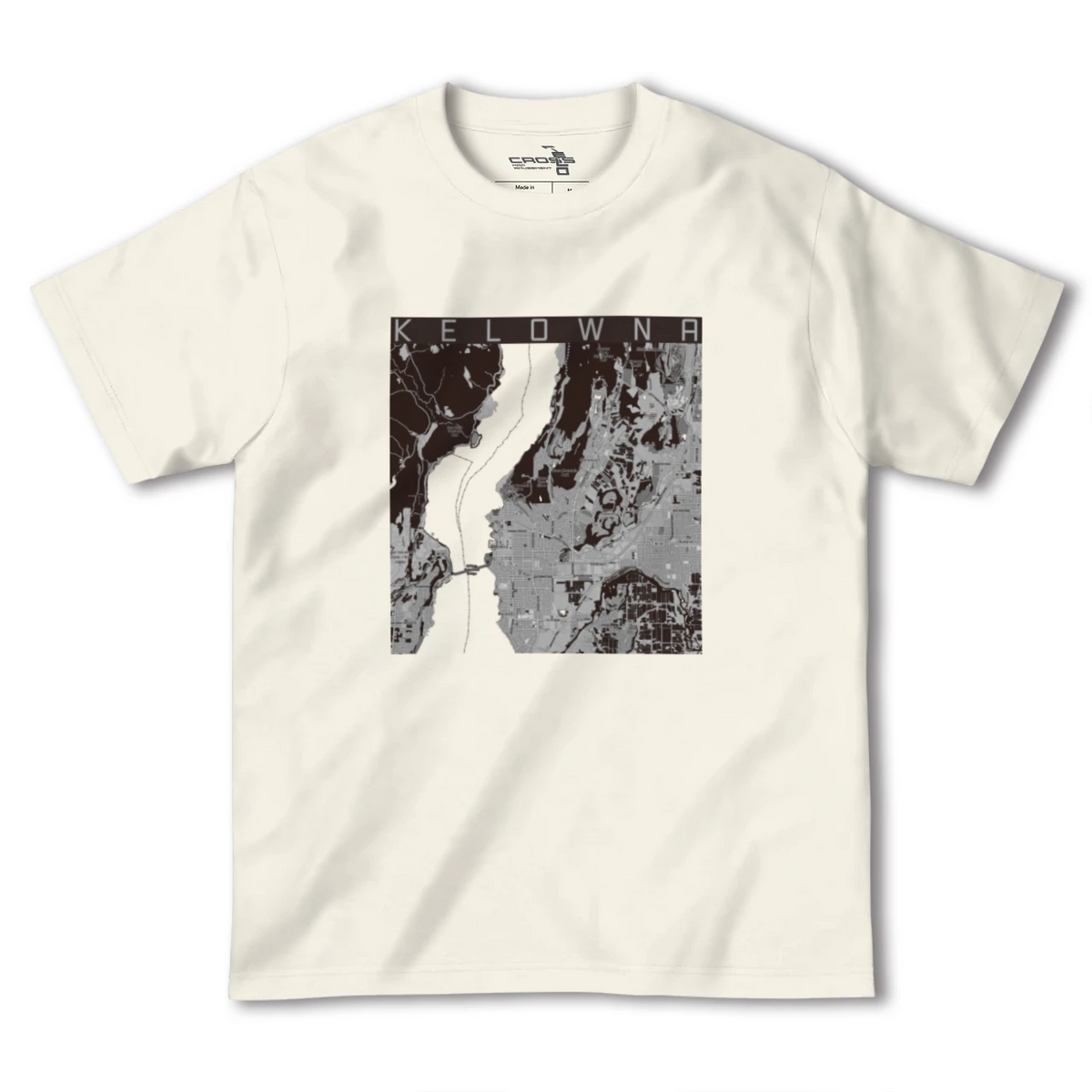【ケロウナ（カナダ）】地図柄ヘビーウェイトTシャツ