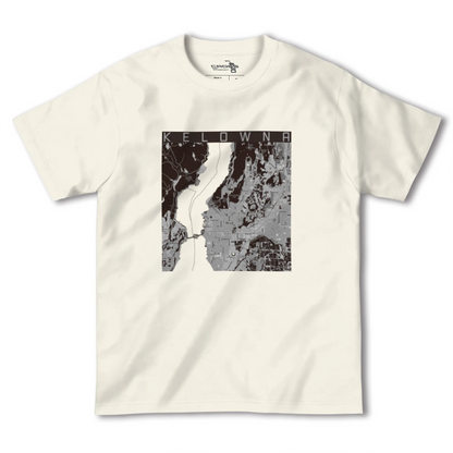【ケロウナ（カナダ）】地図柄ヘビーウェイトTシャツ