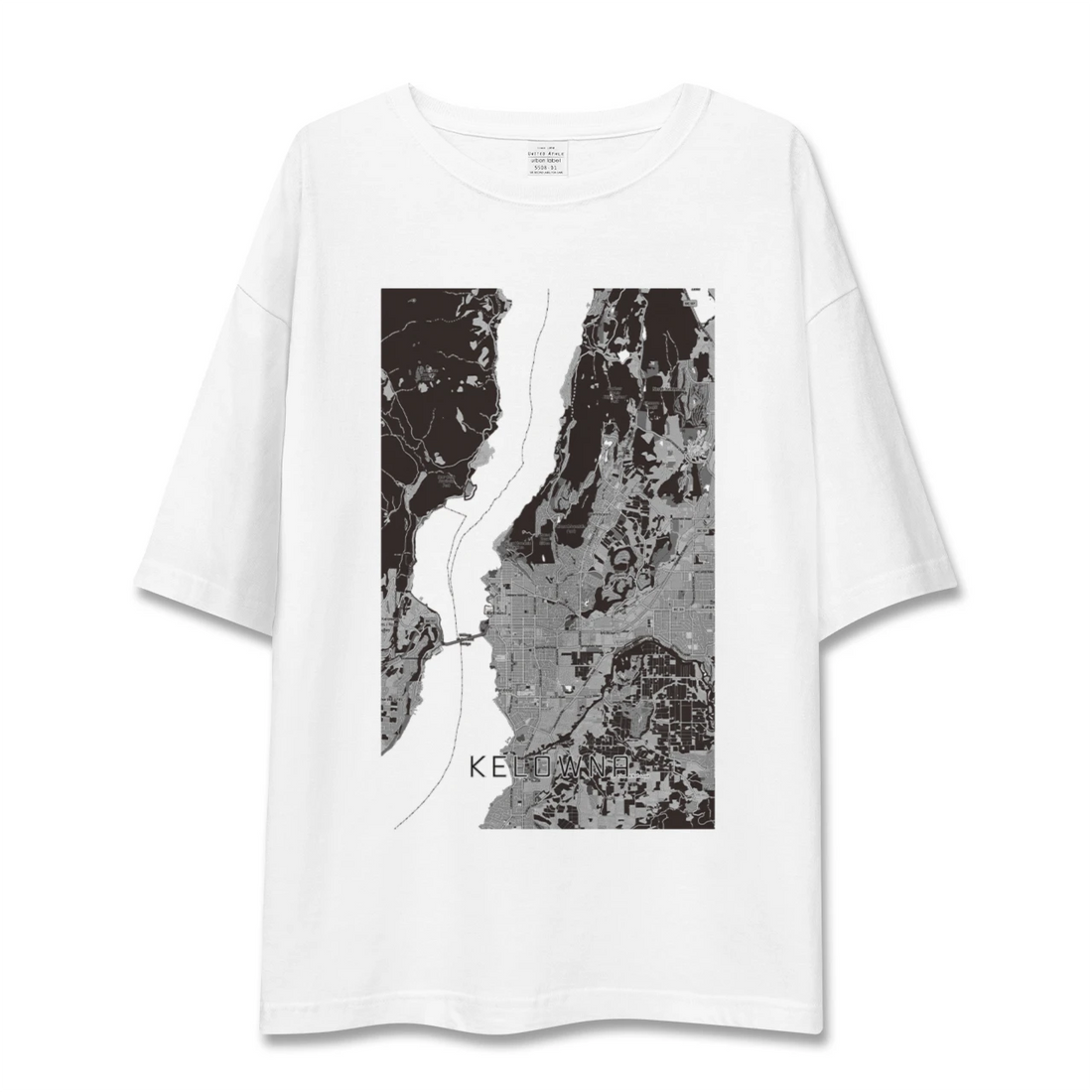 【ケロウナ（カナダ）】地図柄ビッグシルエットTシャツ