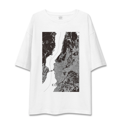 【ケロウナ（カナダ）】地図柄ビッグシルエットTシャツ