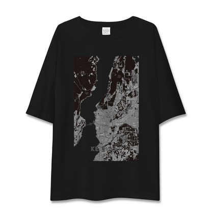 【ケロウナ（カナダ）】地図柄ビッグシルエットTシャツ