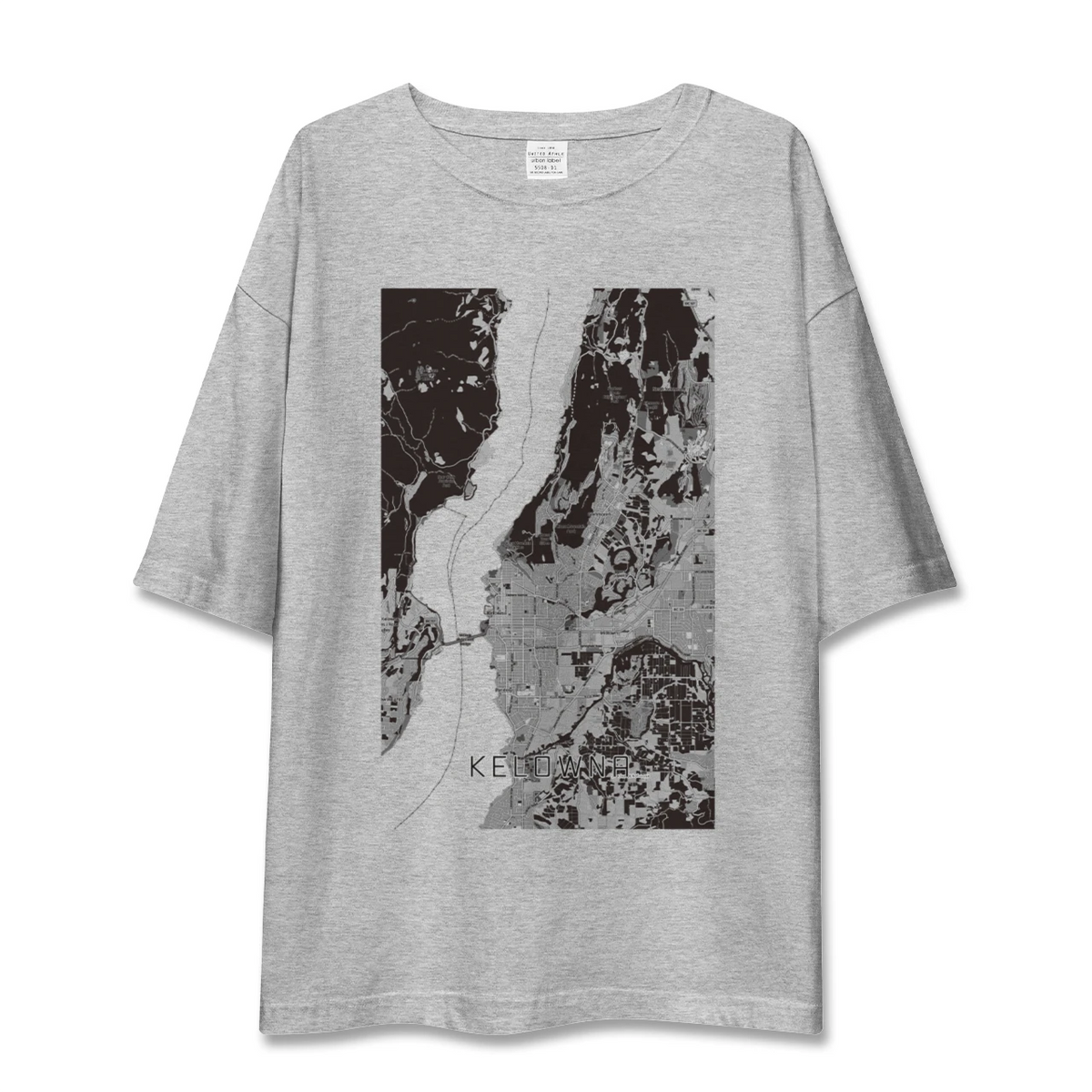 【ケロウナ（カナダ）】地図柄ビッグシルエットTシャツ