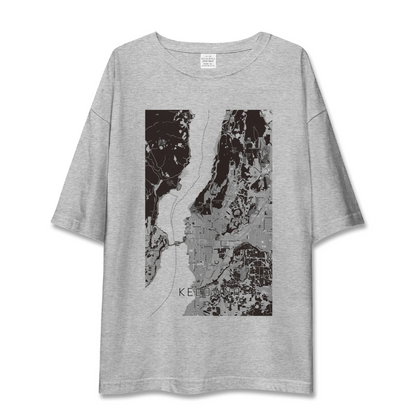 【ケロウナ（カナダ）】地図柄ビッグシルエットTシャツ