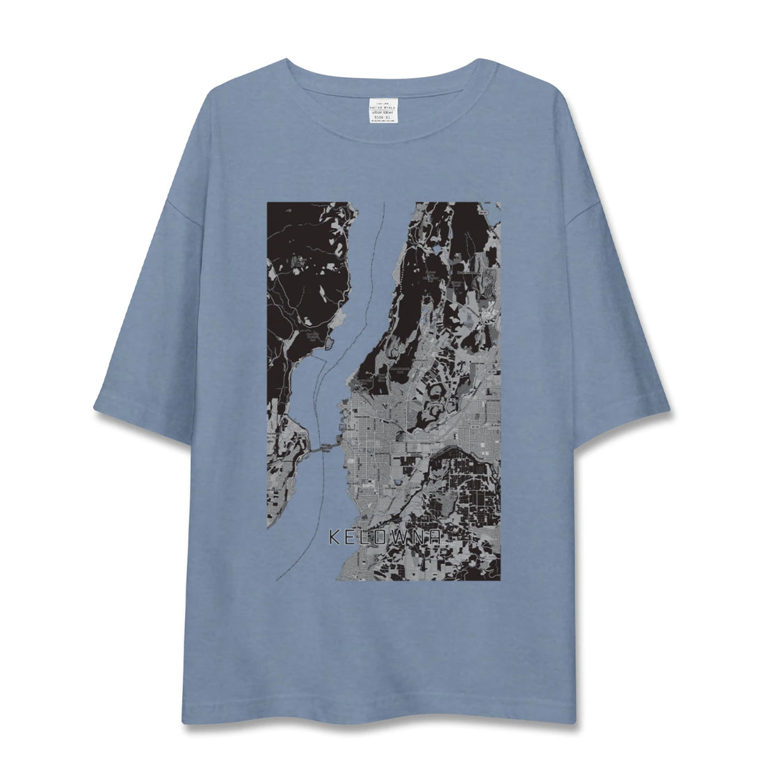 【ケロウナ（カナダ）】地図柄ビッグシルエットTシャツ