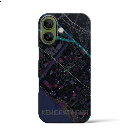 【検見川浜（千葉県）】地図柄iPhoneケース（バックカバータイプ）