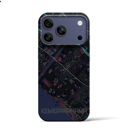 【検見川浜（千葉県）】地図柄iPhoneケース（バックカバータイプ）