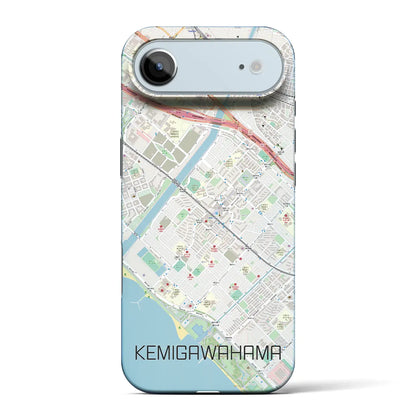 【検見川浜（千葉県）】地図柄iPhoneケース（バックカバータイプ）