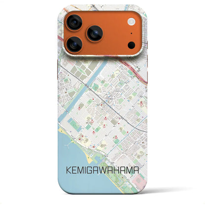 【検見川浜（千葉県）】地図柄iPhoneケース（バックカバータイプ）