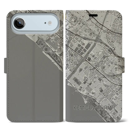 【検見川浜（千葉県）】地図柄iPhoneケース（手帳タイプ）