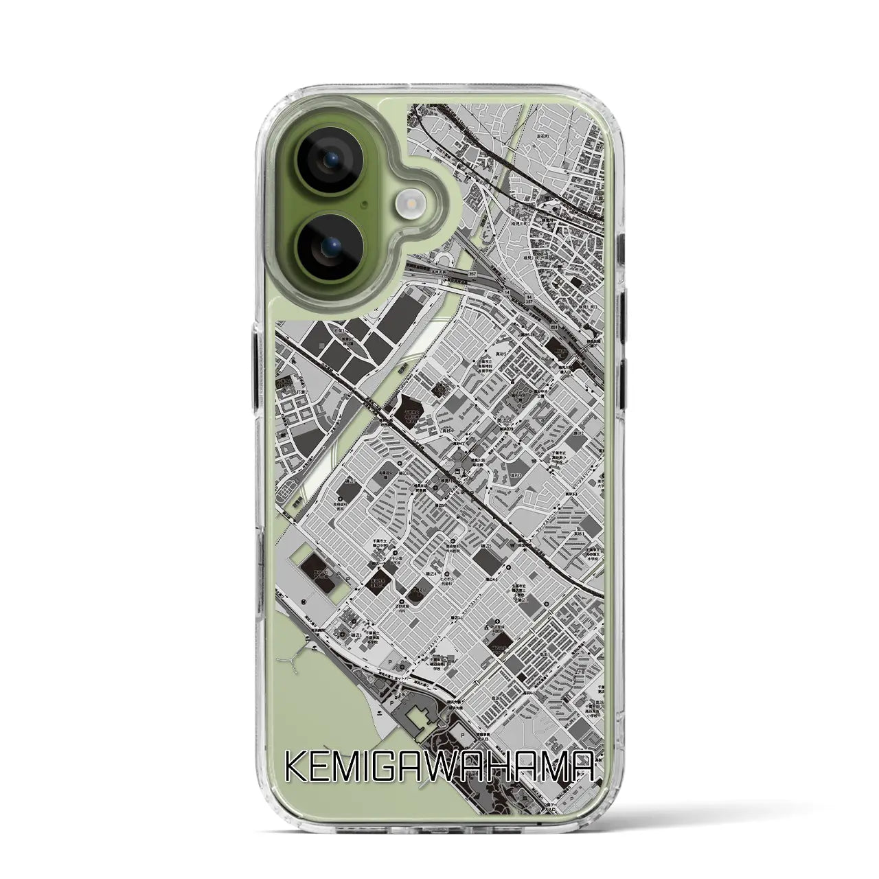 【検見川浜（千葉県）】地図柄iPhoneケース（MagSafeタイプ）