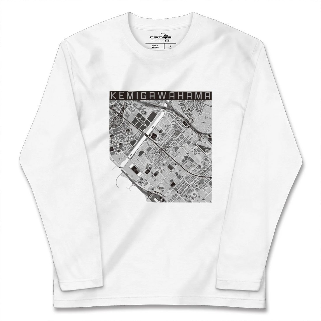 【検見川浜(千葉県)】地図柄ロングスリーブTシャツ