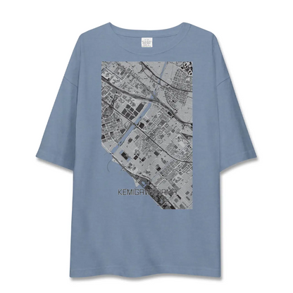 【検見川浜（千葉県）】地図柄ビッグシルエットTシャツ