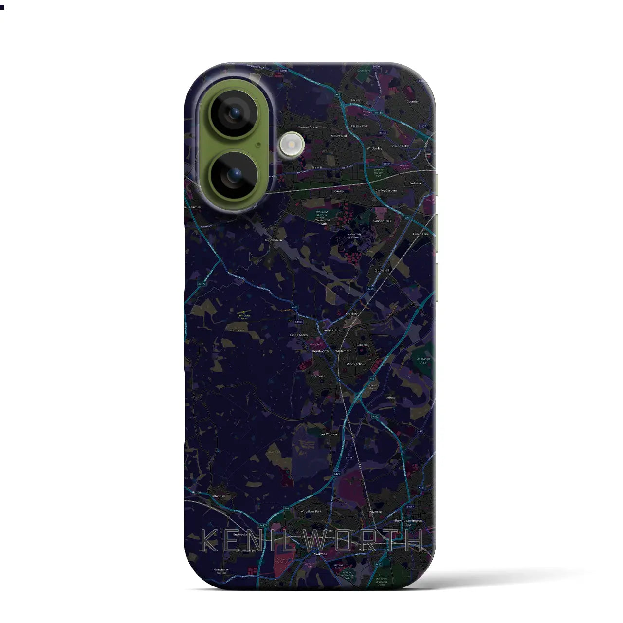 【ケニルワース（イギリス）】地図柄iPhoneケース（バックカバータイプ）