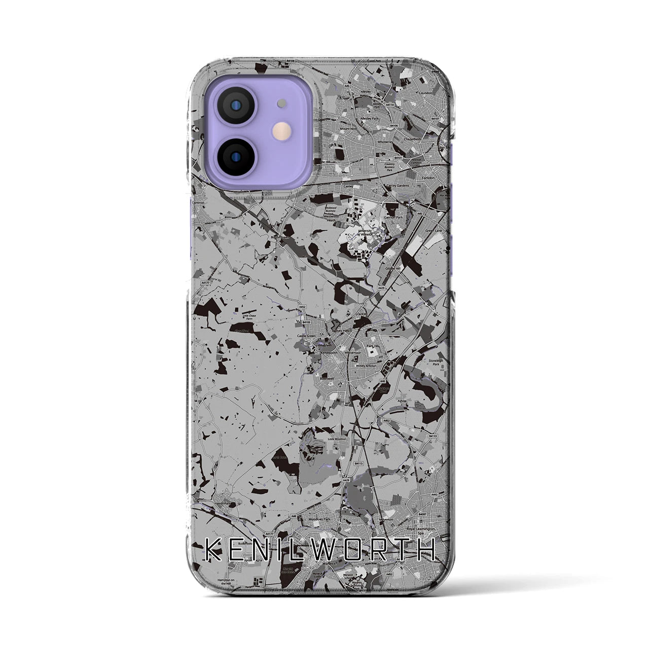 【ケニルワース（イギリス）】地図柄iPhoneケース（クリアタイプ）