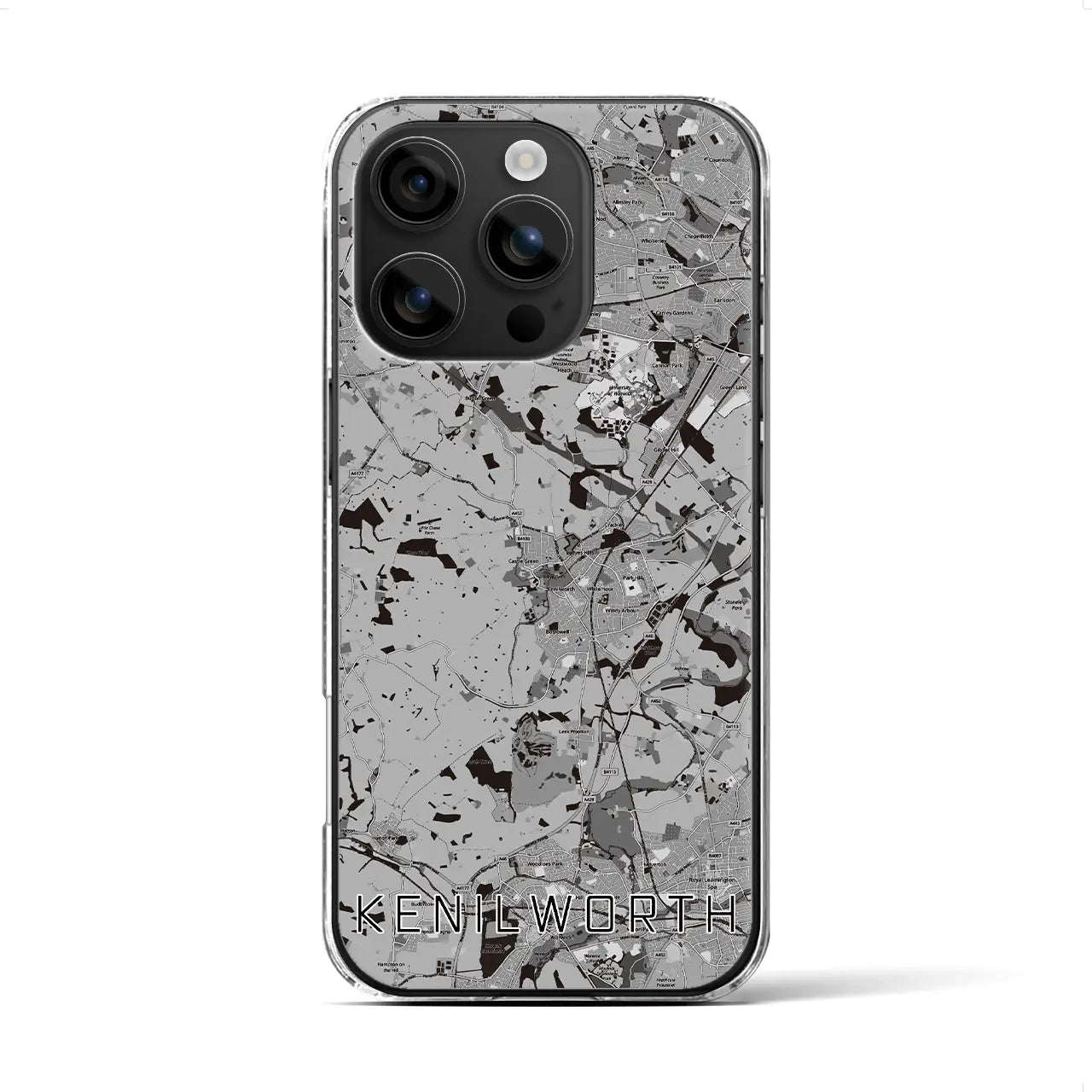 【ケニルワース（イギリス）】地図柄iPhoneケース（クリアタイプ）