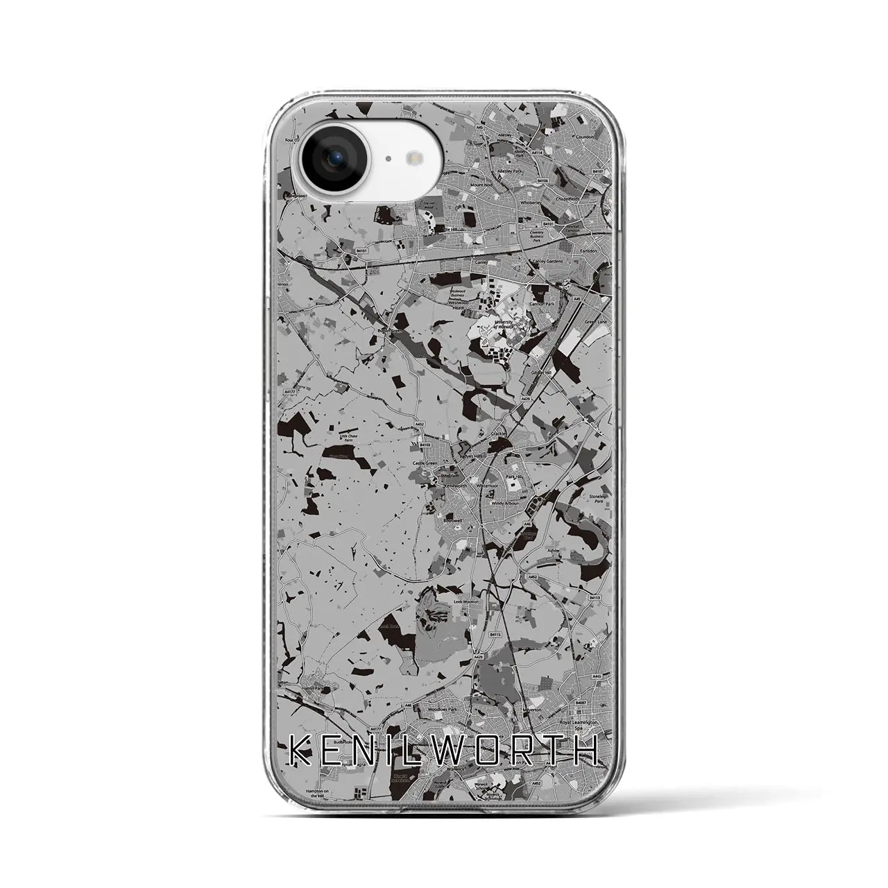 【ケニルワース（イギリス）】地図柄iPhoneケース（クリアタイプ）