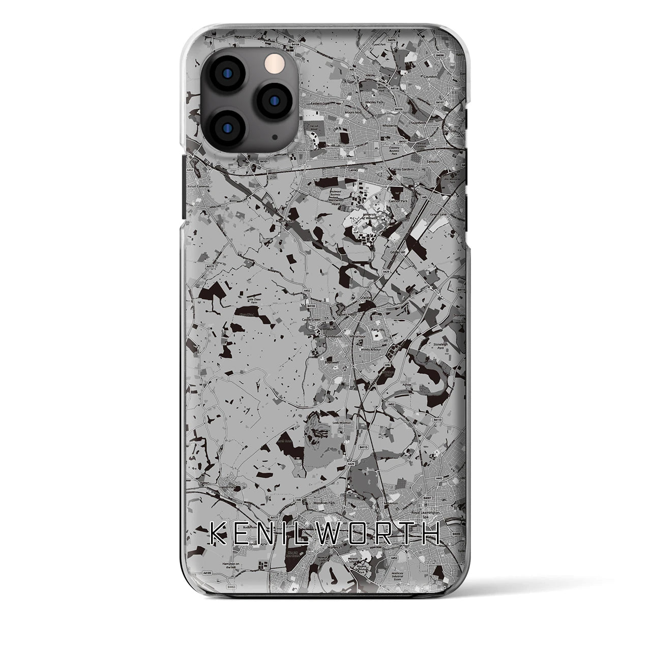 【ケニルワース（イギリス）】地図柄iPhoneケース（クリアタイプ）