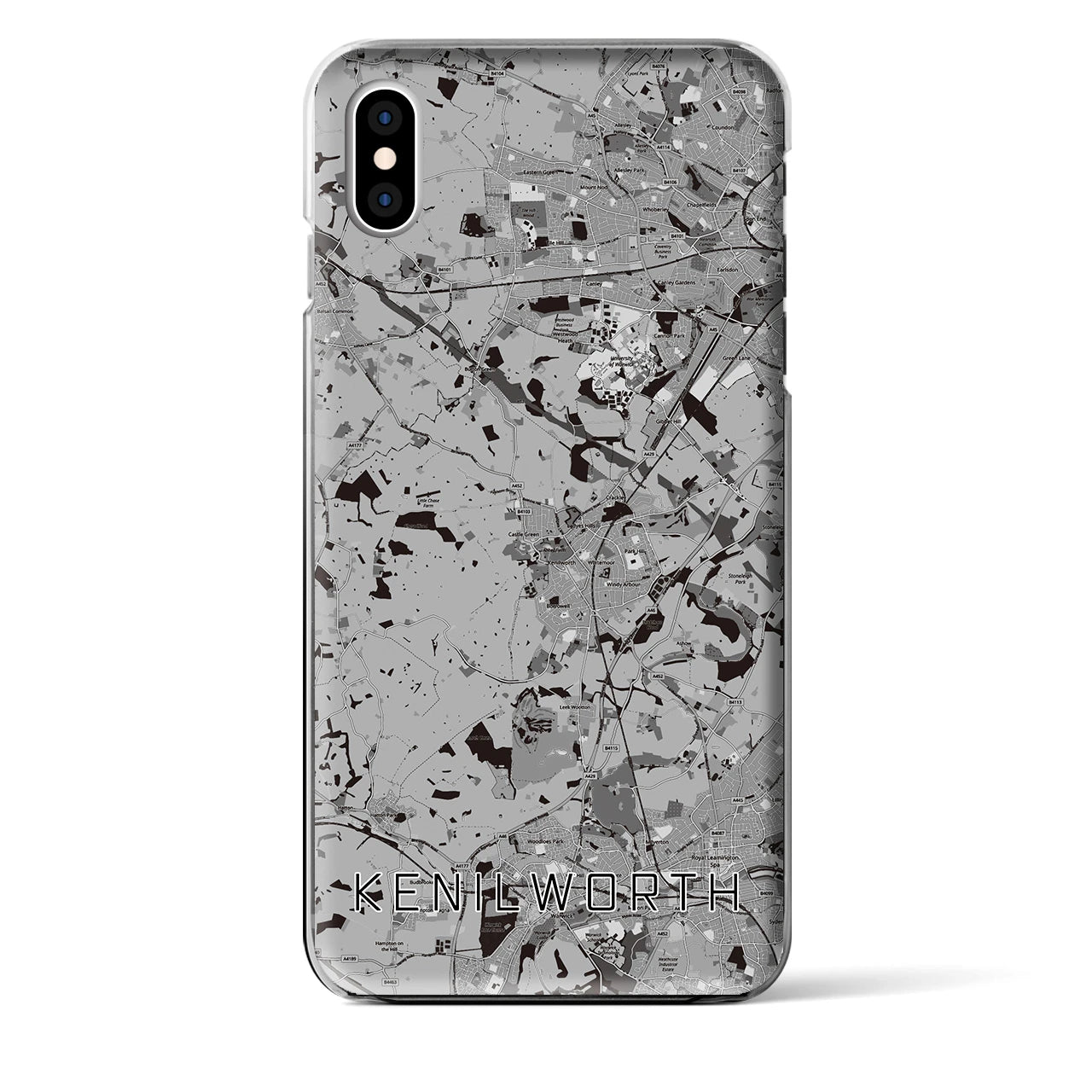 【ケニルワース（イギリス）】地図柄iPhoneケース（クリアタイプ）